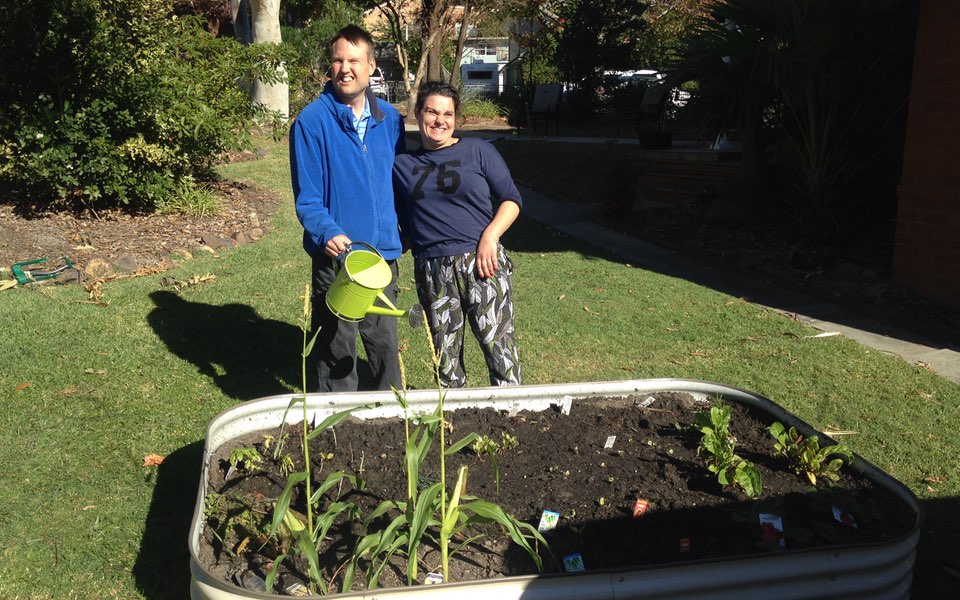 Gardening at Sunnyfield shared living home